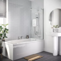 Mira Sprint Dual White Chrome Effect Electric Shower, 10.8kW -Crystal Bathware mira sprint dual white chrome effect electric shower 10 8kw5013181111385 01i bq