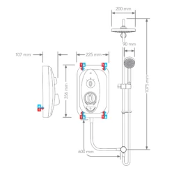 Mira Sprint Dual White Chrome Effect Electric Shower, 10.8kW -Crystal Bathware mira sprint dual white chrome effect electric shower 10 8kw5013181111385 02c bq
