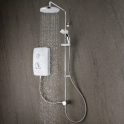Mira Sprint Dual White Chrome Effect Electric Shower, 10.8kW -Crystal Bathware mira sprint dual white chrome effect electric shower 10 8kw5013181111385 08i bq