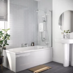 Mira Sprint Dual White Chrome Effect Electric Shower, 9.5kW -Crystal Bathware mira sprint dual white chrome effect electric shower 9 5kw5013181111729 10i bq