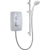 Mira Sprint White Electric Shower, 8.5kW -Crystal Bathware mira sprint white electric shower 8 5kw5013181101683 03c bq