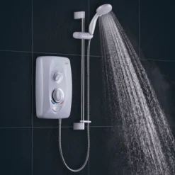 Mira Sprint White Electric Shower, 8.5kW -Crystal Bathware mira sprint white electric shower 8 5kw5013181101683 21c bq