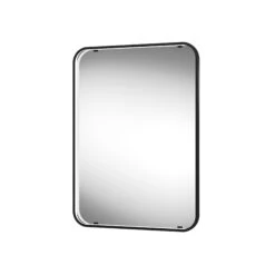 Sensio Aspect Black Rectangular Framed Illuminated Bathroom Mirror (H)700mm (W)500mm