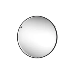 Sensio Aspect Black Round Framed Illuminated Mirror (H)600mm (W)600mm