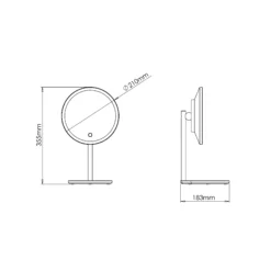 Sensio Clara Silver Effect Round Freestanding Bathroom & WC Illuminated Bathroom Mirror (H)35.5cm (W)21cm -Crystal Bathware sensio clara silver effect round freestanding bathroom wc illuminated bathroom mirror h 35 5cm w 21cm5060522089094 01t bq