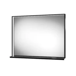 Sensio Element Black Rectangular Framed Illuminated Colour-changing Mirror (H)600mm (W)800mm
