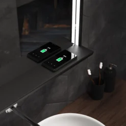 Sensio Element Black Rectangular Framed Illuminated Colour-changing Mirror (H)600mm (W)800mm -Crystal Bathware sensio element black rectangular framed illuminated colour changing mirror h 600mm w 800mm5060522085805 03c bq