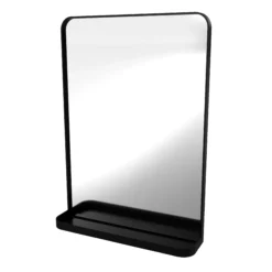 Sensio Elm Black Rectangular Framed Non Illuminated Bathroom Mirror (H)700mm (W)500mm