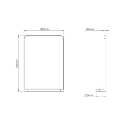 Sensio Elm Black Rectangular Framed Non Illuminated Bathroom Mirror (H)700mm (W)500mm -Crystal Bathware sensio elm black rectangular framed non illuminated bathroom mirror h 700mm w 500mm5060522088974 01t bq