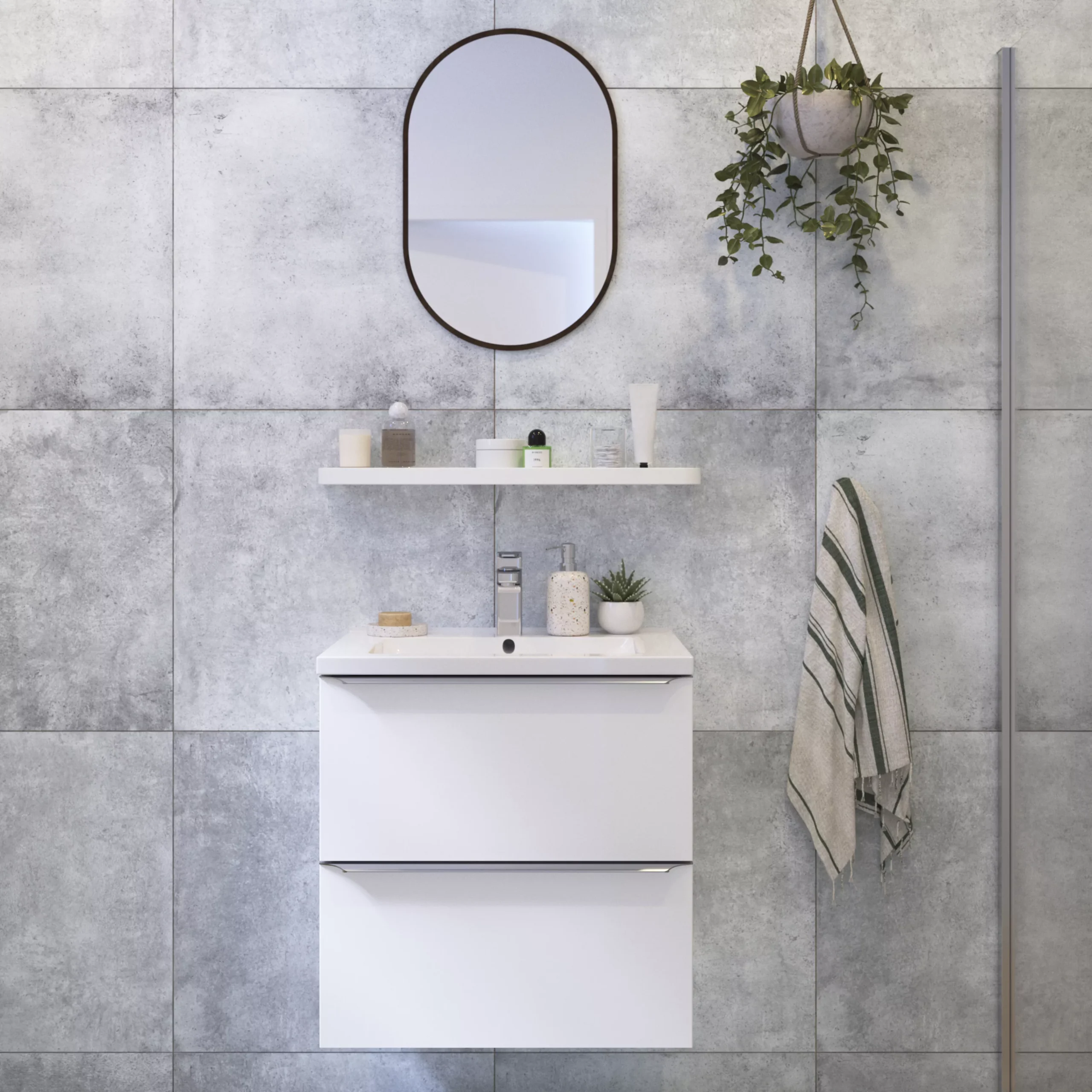 Sensio Fern Dark Bronze Rectangular Framed Non Illuminated Bathroom Mirror (H)600mm (W)400mm 7 Sensio Fern Dark Bronze Rectangular Framed Non Illuminated Bathroom Mirror (H)600mm (W)400mm - Image 5