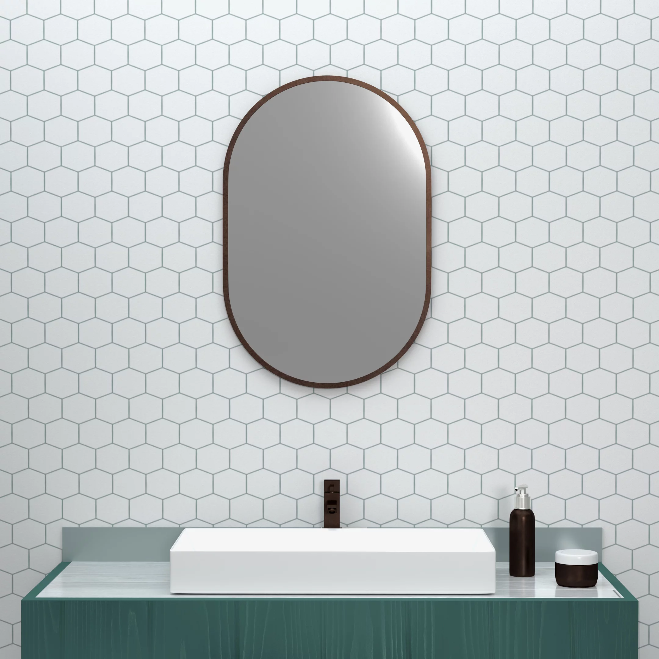 Sensio Fern Dark Bronze Rectangular Framed Non Illuminated Bathroom Mirror (H)600mm (W)400mm 6 Sensio Fern Dark Bronze Rectangular Framed Non Illuminated Bathroom Mirror (H)600mm (W)400mm - Image 4