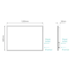 Sensio Glimmer Rectangular Frameless Illuminated Colour-changing Mirror (H)1200mm (W)600mm 11 Sensio Glimmer Rectangular Frameless Illuminated Colour-changing Mirror (H)1200mm (W)600mm -Crystal Bathware sensio glimmer rectangular frameless illuminated colour changing mirror h 1200mm w 600mm5060522085072 01t