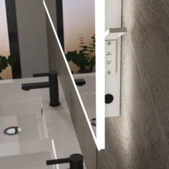 Sensio Glimmer Rectangular Frameless Illuminated Colour-changing Mirror (H)700mm (W)500mm 10 Sensio Glimmer Rectangular Frameless Illuminated Colour-changing Mirror (H)700mm (W)500mm -Crystal Bathware sensio glimmer rectangular frameless illuminated colour changing mirror h 700mm w 500mm5060522085058 03c bq