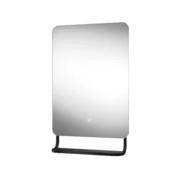 Sensio Harbour Black Rectangular Frameless Illuminated Colour-changing Mirror (H)790mm (W)500mm