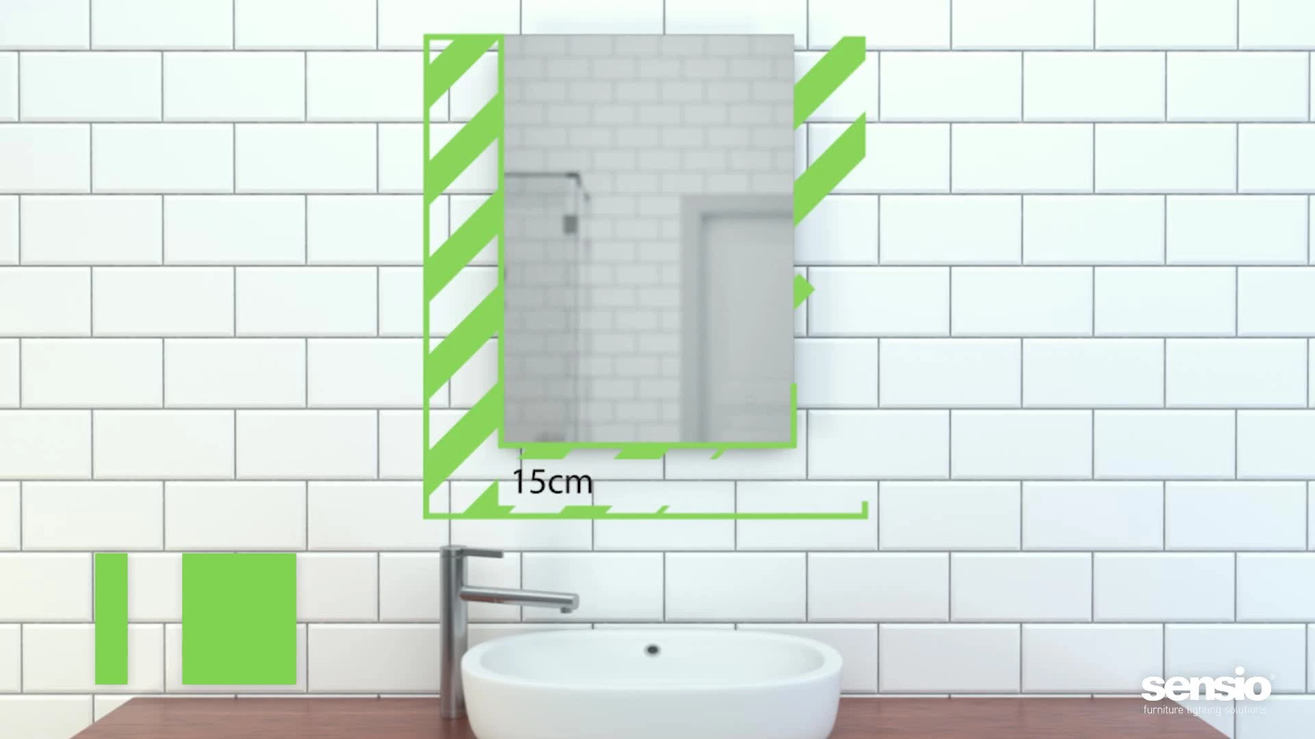 Sensio Harbour Black Rectangular Frameless Illuminated Colour-changing Mirror (H)790mm (W)500mm 4 Sensio Harbour Black Rectangular Frameless Illuminated Colour-changing Mirror (H)790mm (W)500mm - Image 2