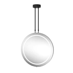 Sensio Ivy Black Round Frameless Illuminated Colour-changing Mirror (H)600mm (W)600mm