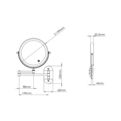 Sensio Lily Chrome Effect Round Wall-mounted Bathroom & WC Illuminated Bathroom Mirror (H)32cm (W)20cm -Crystal Bathware sensio lily chrome effect round wall mounted bathroom wc illuminated bathroom mirror h 32cm w 20cm5060522089100 01t bq