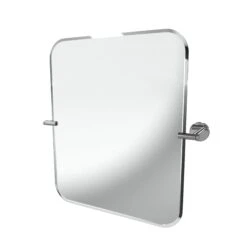 Sensio Opal Chrome Effect Rectangular Frameless Non Illuminated Bathroom Mirror (H)600mm (W)500mm