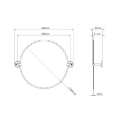 Sensio Pearl Chrome Effect Round Frameless Non Illuminated Bathroom Mirror (H)500mm (W)500mm -Crystal Bathware sensio pearl chrome effect round frameless non illuminated bathroom mirror h 500mm w 500mm5060522089063 01t bq