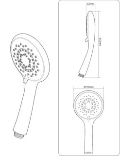 Triton 5-spray Pattern Chrome Effect Shower Head 9 Triton 5-spray Pattern Chrome Effect Shower Head -Crystal Bathware triton 5 spray pattern chrome effect shower head5012663014244 19bq