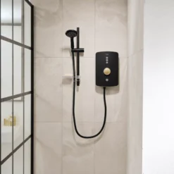 Triton Amala Black Electric Shower, 8.5kW -Crystal Bathware triton amala black electric shower 8 5kw5012663157965 02i bq