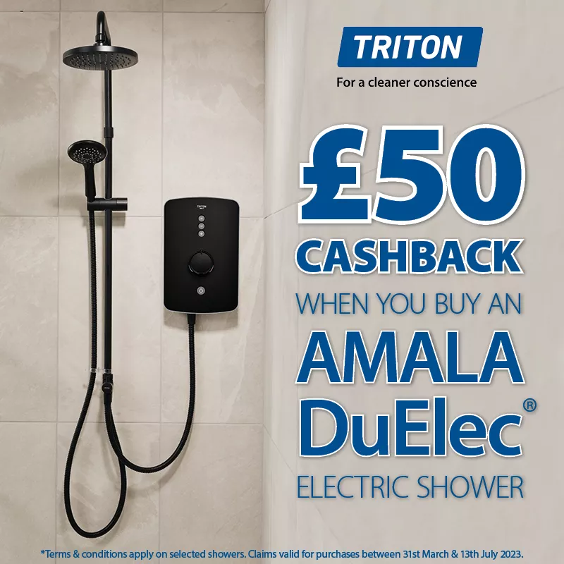 Triton Amala DuElec® White Manual Electric Shower, 9.5kW 7 Triton Amala DuElec® White Manual Electric Shower, 9.5kW - Image 5