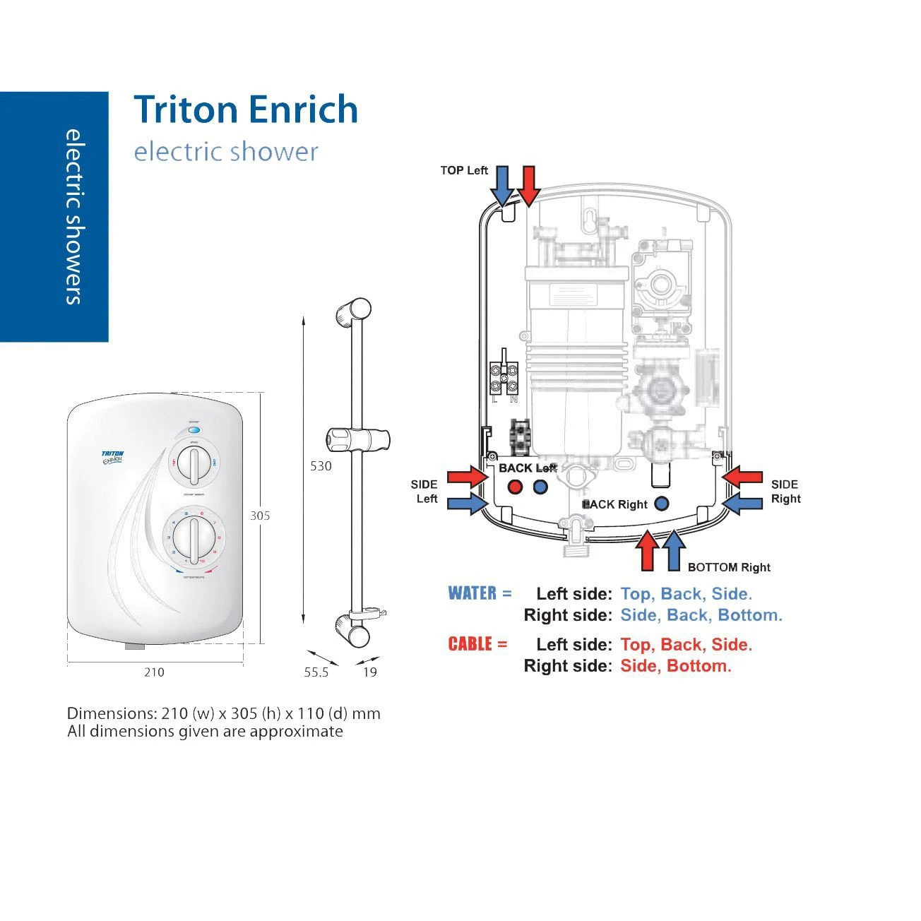 Triton Enrich White Electric Shower, 9.5kW 9 Triton Enrich White Electric Shower, 9.5kW - Image 7
