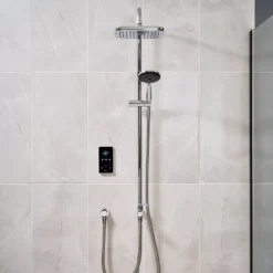 Triton ENVi®️Electric Shower With DuElec®️Shower Kit - Silver Effect Shower -Crystal Bathware triton envi electric shower with duelec shower kit silver effect shower5012663158726 06i bq