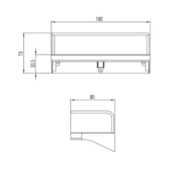 Triton ENVi Plastic & Steel Shower Shelf (W)18cm -Crystal Bathware triton envi plastic steel shower shelf w 18cm5012663158924 01t bq