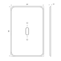Triton ENVi White Plastic Bathroom Retro-fit Plate -Crystal Bathware triton envi white plastic bathroom retro fit plate5012663158917 01t bq