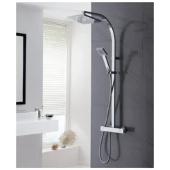 Triton Excellente Chrome Effect Rear Fed Shower -Crystal Bathware triton excellente chrome effect rear fed shower5012663016286 02i BQ