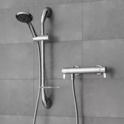 Triton Leona 3-spray Pattern Chrome Effect Wall-mounted Thermostatic Mixer Shower -Crystal Bathware triton leona 3 spray pattern chrome effect wall mounted thermostatic mixer shower5012663153240 02i bq