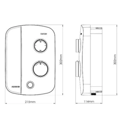 Triton Silent Running 5-spray Pattern Silver & White Chrome Effect Thermostatic Power Shower -Crystal Bathware triton silent running 5 spray pattern silver white chrome effect thermostatic power shower5012663154049 01t bq