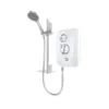 Triton Silver & White Chrome Effect Electric Shower, 10.5kW -Crystal Bathware triton silver white chrome effect electric shower 10 5kw5012663154032 01c bq