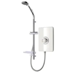 Triton Silver & White Chrome Effect Electric Shower, 8.5kW -Crystal Bathware triton silver white chrome effect electric shower 8 5kw5012663155428 02c bq