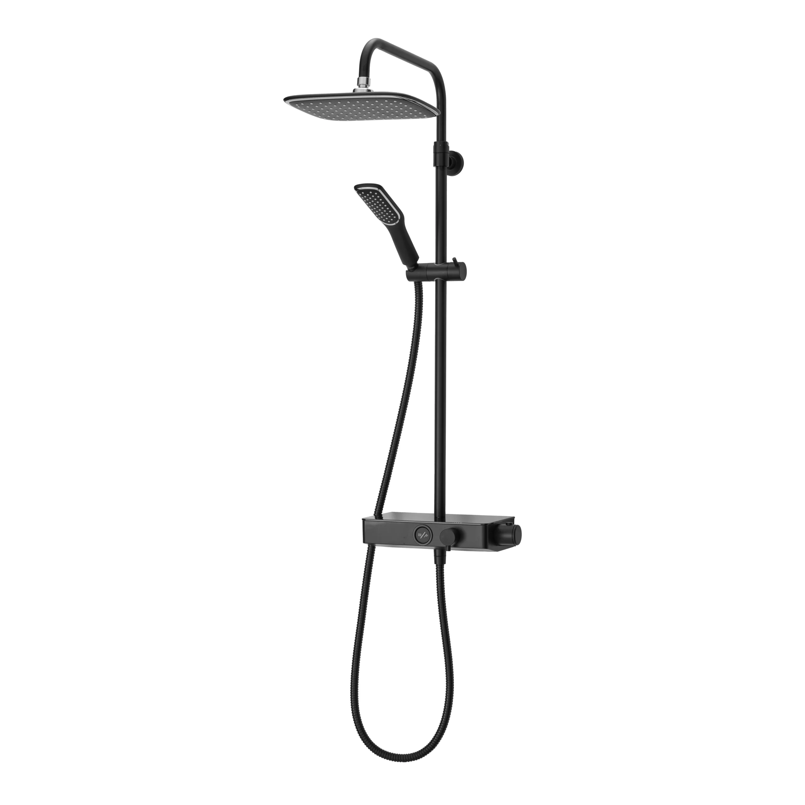 Triton Single-spray Pattern Black Brushed Steel Effect Thermostatic Mixer Shower 3 Triton Single-spray Pattern Black Brushed Steel Effect Thermostatic Mixer Shower