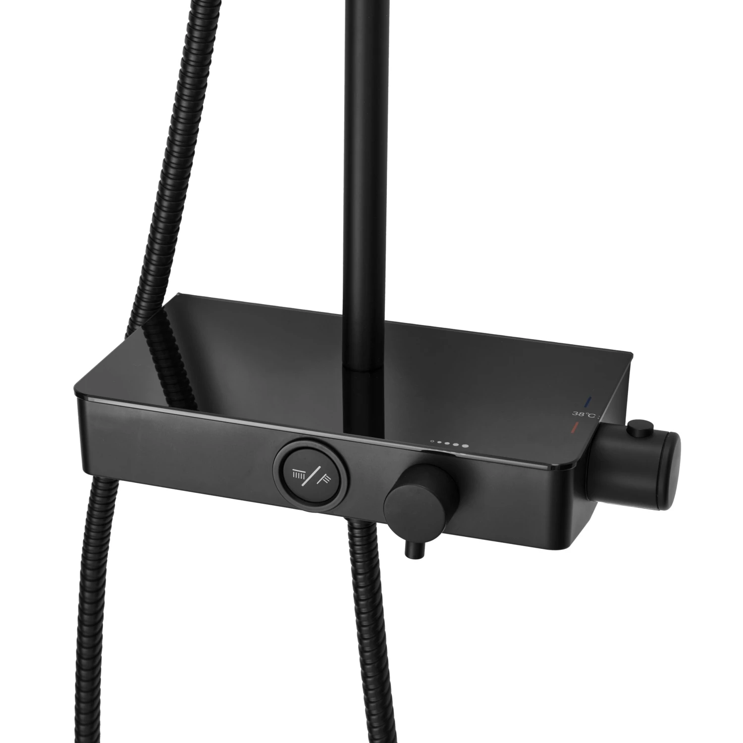 Triton Single-spray Pattern Black Brushed Steel Effect Thermostatic Mixer Shower 6 Triton Single-spray Pattern Black Brushed Steel Effect Thermostatic Mixer Shower - Image 4