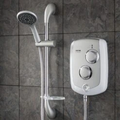 Triton Trance White Electric Shower, 10.5kW -Crystal Bathware triton trance white electric shower 10 5kw5012663020290 02bq