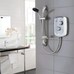 Triton Trance White Electric Shower, 10.5kW -Crystal Bathware triton trance white electric shower 10 5kw5012663020290 03bq