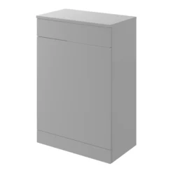 Veleka Gloss Grey Freestanding Toilet Cabinet (W)552mm (H)810mm