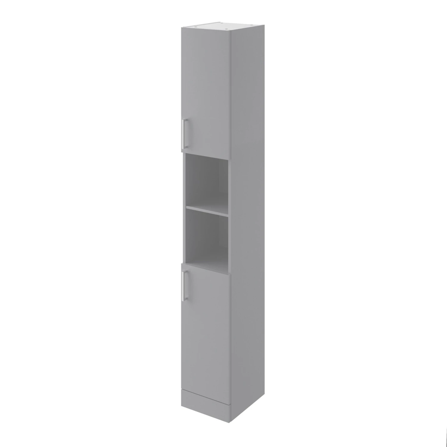 Veleka Gloss Grey Single Bathroom Cabinet (H)180cm (W)27.5cm 4 Veleka Gloss Grey Single Bathroom Cabinet (H)180cm (W)27.5cm - Image 2