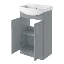 Veleka Gloss Grey Vanity Unit & Basin Set (W)550mm (H)900mm 19 Veleka Gloss Grey Vanity Unit & Basin Set (W)550mm (H)900mm -Crystal Bathware veleka gloss grey vanity unit basin set w 550mm h 900mm5059340255453 24c