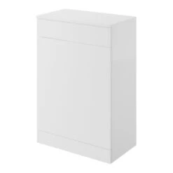 Veleka Gloss White Freestanding Toilet Cabinet (W)552mm (H)810mm