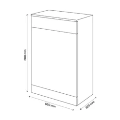 Veleka Gloss White Freestanding Toilet Cabinet (W)552mm (H)810mm -Crystal Bathware veleka gloss white freestanding toilet cabinet w 552mm h 810mm5059340255422 01t