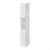 Veleka Gloss White Single Bathroom Cabinet (H)180cm (W)27.5cm