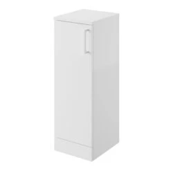 Veleka Gloss White Single Bathroom Cabinet (H)81cm (W)27.5cm
