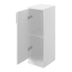 Veleka Gloss White Single Bathroom Cabinet (H)81cm (W)27.5cm -Crystal Bathware veleka gloss white single bathroom cabinet h 81cm w 27 5cm5059340255439 24c