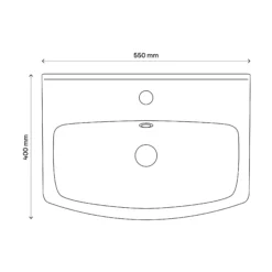 Veleka Gloss White Vanity Unit & Basin Set (W)550mm (H)900mm -Crystal Bathware veleka gloss white vanity unit basin set w 550mm h 900mm5059340255385 02t