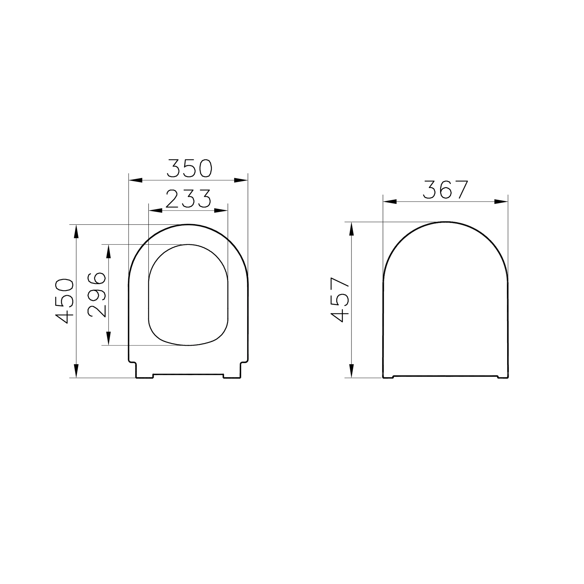 Vitra Koa White Slim Wall Hung Round Toilet Set With Soft Close Seat & Frame 8 Vitra Koa White Slim Wall Hung Round Toilet Set With Soft Close Seat & Frame - Image 6