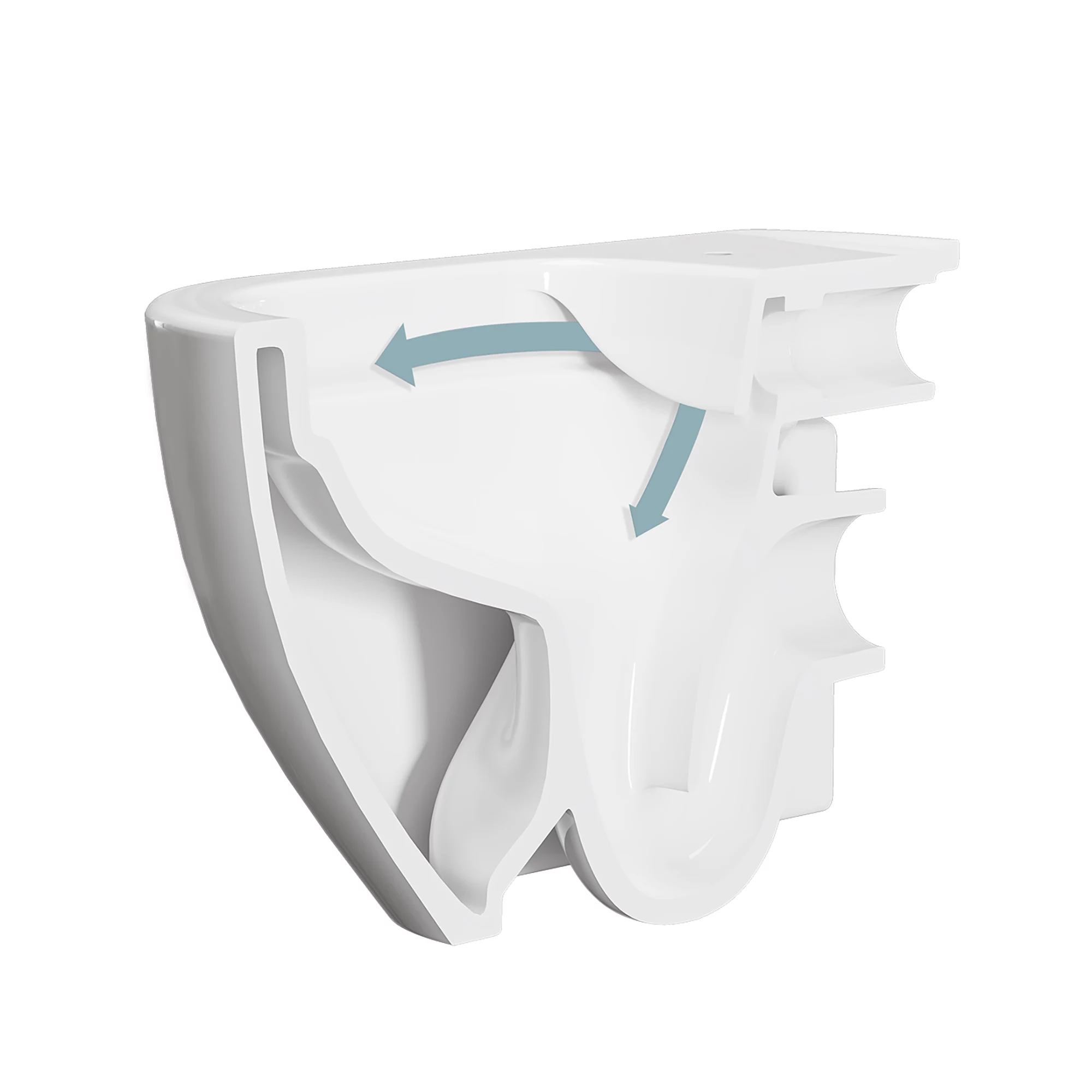 Vitra Koa White Slim Wall Hung Round Toilet Set With Soft Close Seat & Frame 5 Vitra Koa White Slim Wall Hung Round Toilet Set With Soft Close Seat & Frame - Image 3